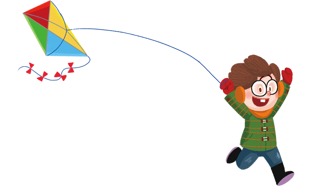 theta kite cartoon